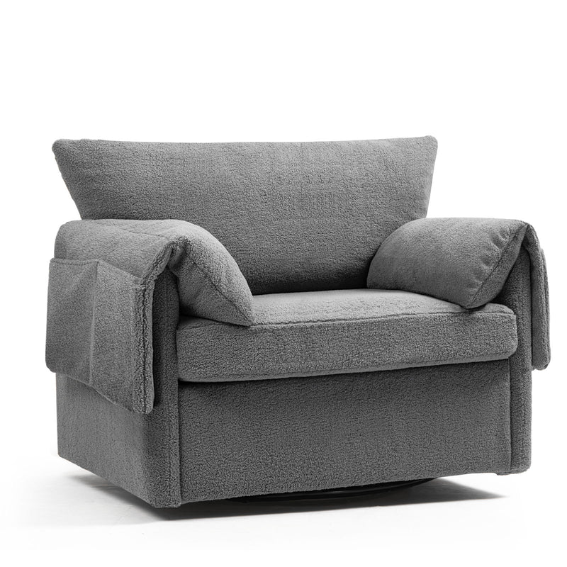 Oversized Swivel Armchair Modern Chair & Single Sofa Lounge, Comfortable Seating For Living Room