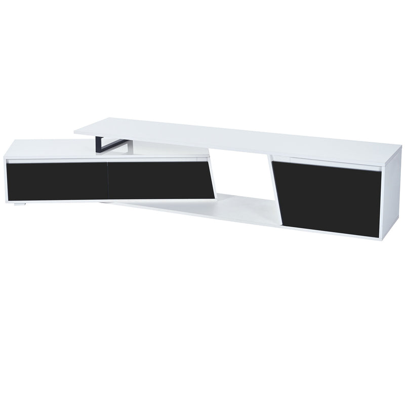 Minimalist Rectangle Extendable TV Cabinet With 2 Drawers And 1 Cabinet