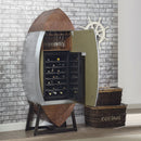 Brancaster - Wine Cabinet - Retro Brown Top Grain Leather & Aluminum - Atlantic Fine Furniture Inc