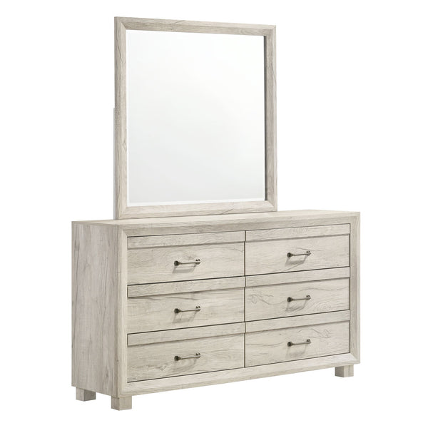 Fort Worth - Dresser & Mirror Set - White