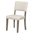 Retro Round Dining Table Set With Curved Trestle Style Table Legs And Upholstered Chairs For Dining Room