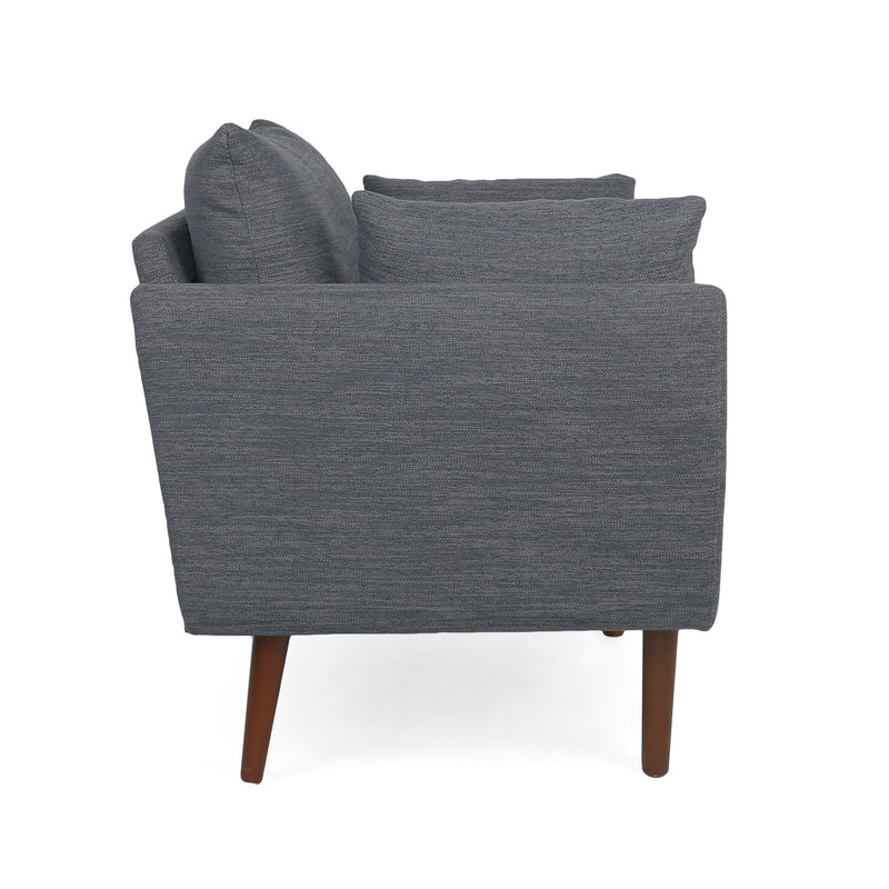 Luminate - Upholstered Fabric Club Chair With Tapered Legs And 2 Accent Pillows