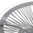 Nusa - Modern Rattan Side Table With Tempered Glass Top