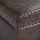 Avalon - Storage Ottoman Bench - Distressed Brown