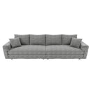 Plush Corduroy 4 Seat Sofa, Modern Comfy Upholstered Sofa Cloud Couch, Deep Seat Couches With Soft Pillows
