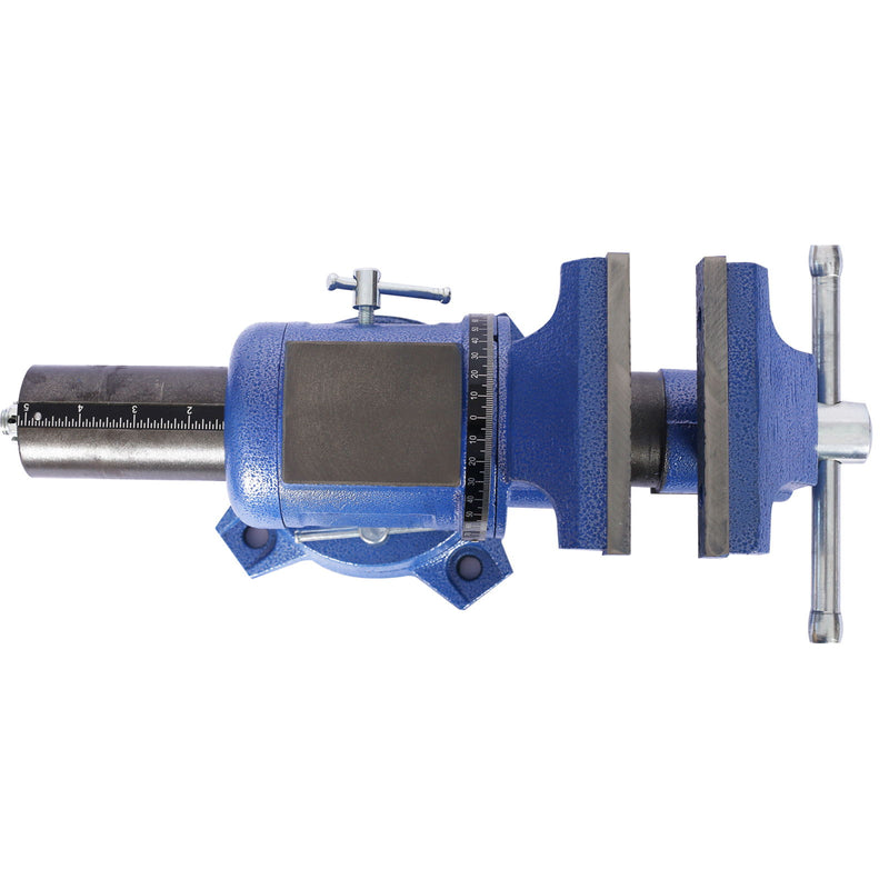 Heavy Duty 5" Multi Jaw Rotating Bench Vise With 360 Degree Swivel Base And Head