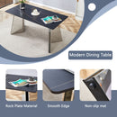 Modern Marble Patterned Dining Table With Stainless Steel Butterfly Legs