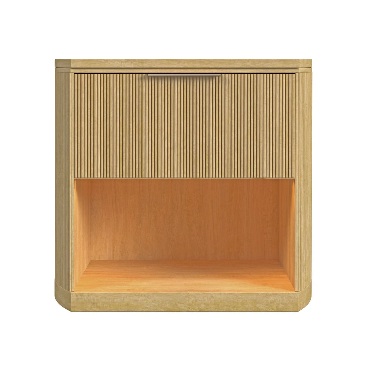 Sylvie 1-Drawer Nightstand With Touch Light in Dark Brown by Elements International, view 3