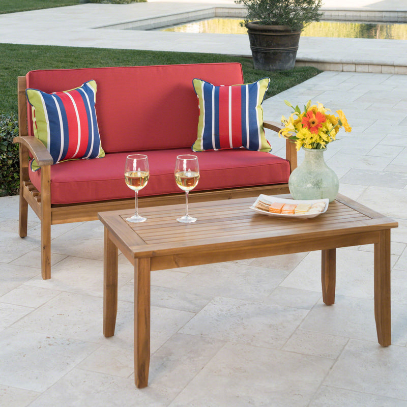 4 Person Outdoor Seating Group With Water Resistant Cushions