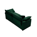Modern 2 Seater With 4 Pillows, Upholstered Deep Seating Loveseat
