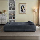 Floor Convertible Sleeper Sofa Bed With 2 Pillows