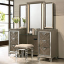 Skylar - Vanity Desk & Mirror - Dark Champagne