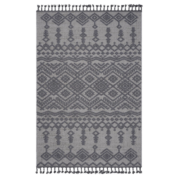 Guros - 8' X 10' Traditional Indoor / Outdoor Area Rug - White / Gray