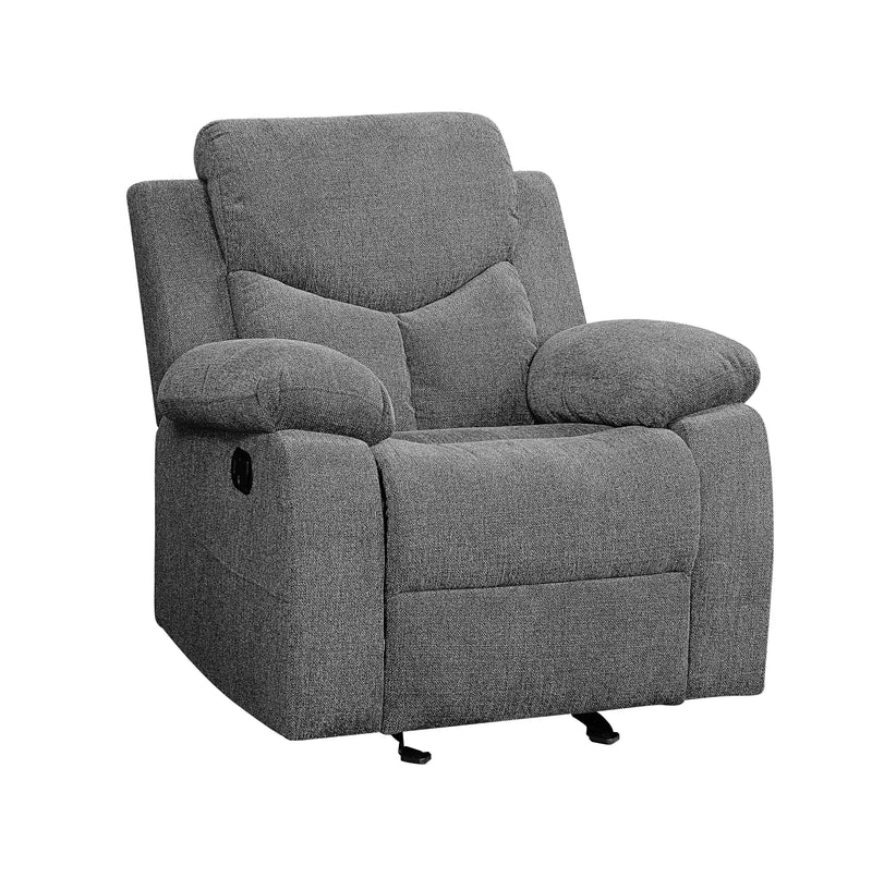 Kalen - Chenille 3 Piece Recliner Living Room Set - Gray