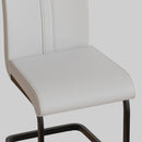 Modern Dining Chairs With High Back Upholstered Design Metal Legs