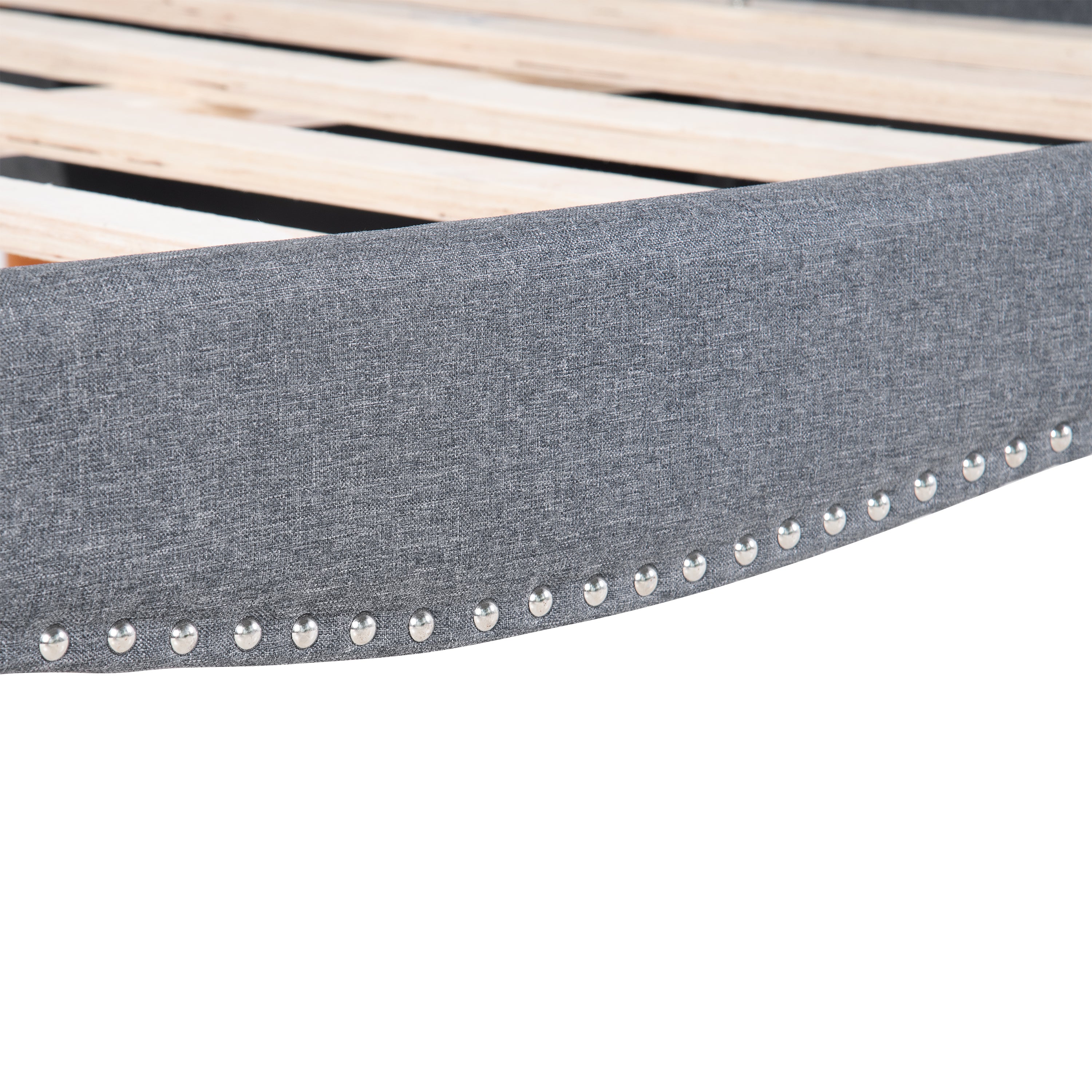 Full Size Vintage Upholstery Daybed with Button Tufted Backrest, Gray - Atlantic Fine Furniture Melbourne FL