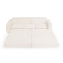 Modern Minimalist L Shape Modular Sectional Sofa, Corduroy Couch