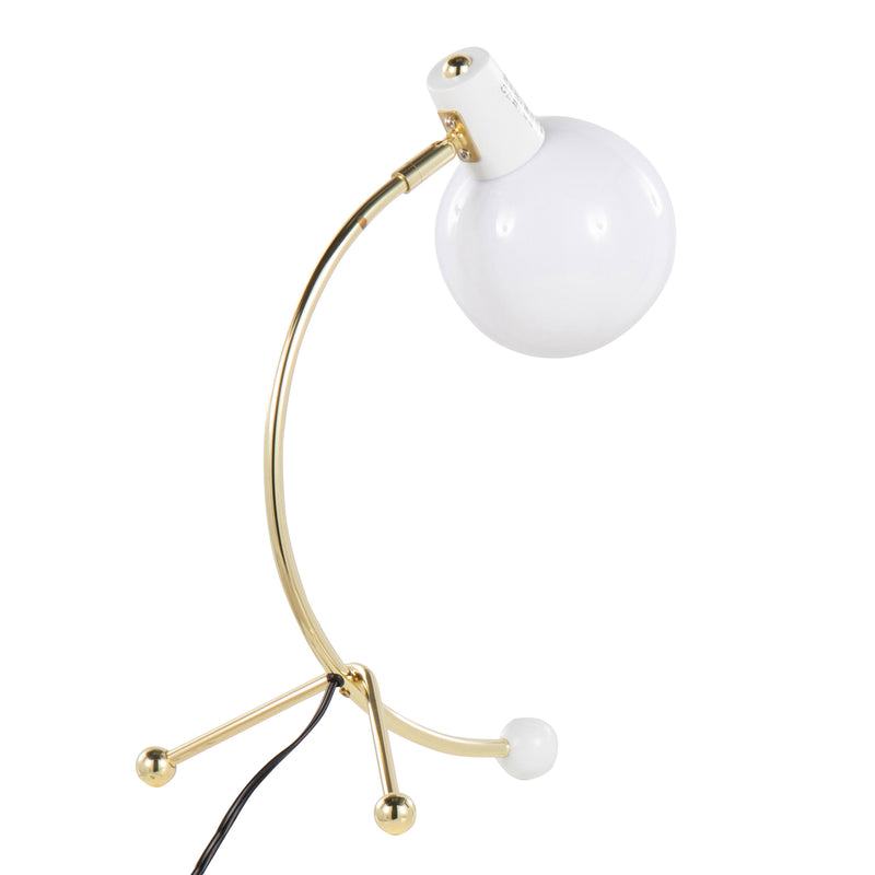 Eileen - Contemporary Task Lamp - Gold / White