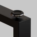 Modern Minimalist Rectangular Dining Table With Tempered Glass Top