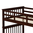 Stairway Bunk Bed With Storage And Guard Rail For Bedroom