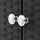 Outdoor Kitchen Island With Storage, Cooking Station, Grill Cart, Foldable Tabletop, And Bottle Opener - Dark Brown