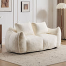 Giant Bean Bag Couch, Ultra Soft Fluffy Loveseat For Living Room