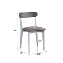 Fidelity - 5 Piece Dining Set - White & Gray