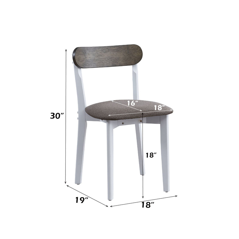 Fidelity - 5 Piece Pack Dining Set - White & Gray Finish