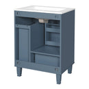 Bathroom Vanity With Sink, Deep Drawer, Door Shelf, 2 Tier Basket