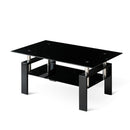 Tempered Glass Table With Storage