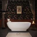 Freestanding Luxury Soaking Bathtub With Overflow And Pop-Up Drain