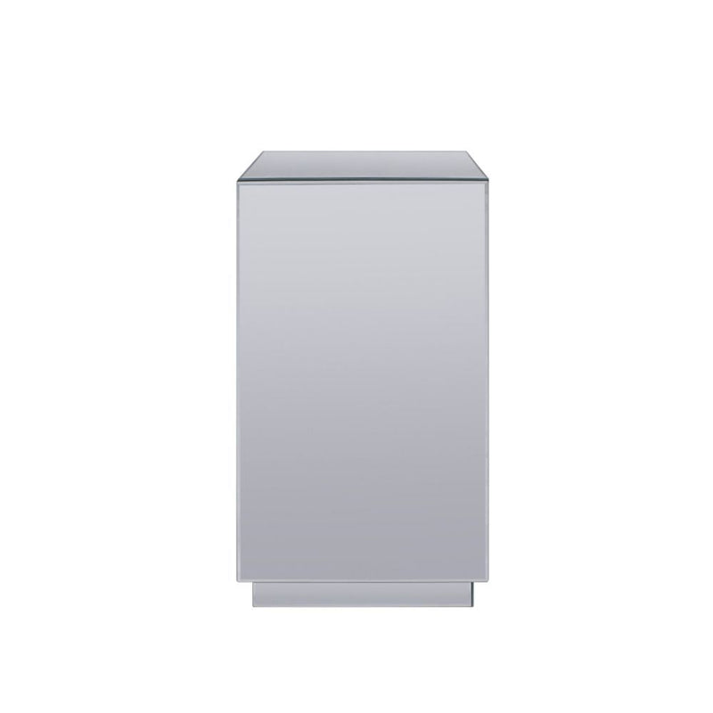 Noralie - 26" Accent Table - Mirrored, Faux Diamonds