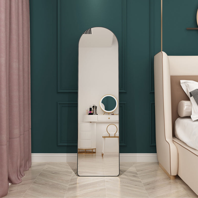 Arched Full Length Mirror With Frame For Bathroom Bedroom ing Store - Black