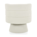 Swivel Accent Chair, 360° Rotating Design With Ergonomic Support For Living Room, Bedroom & Home Office - Cream White