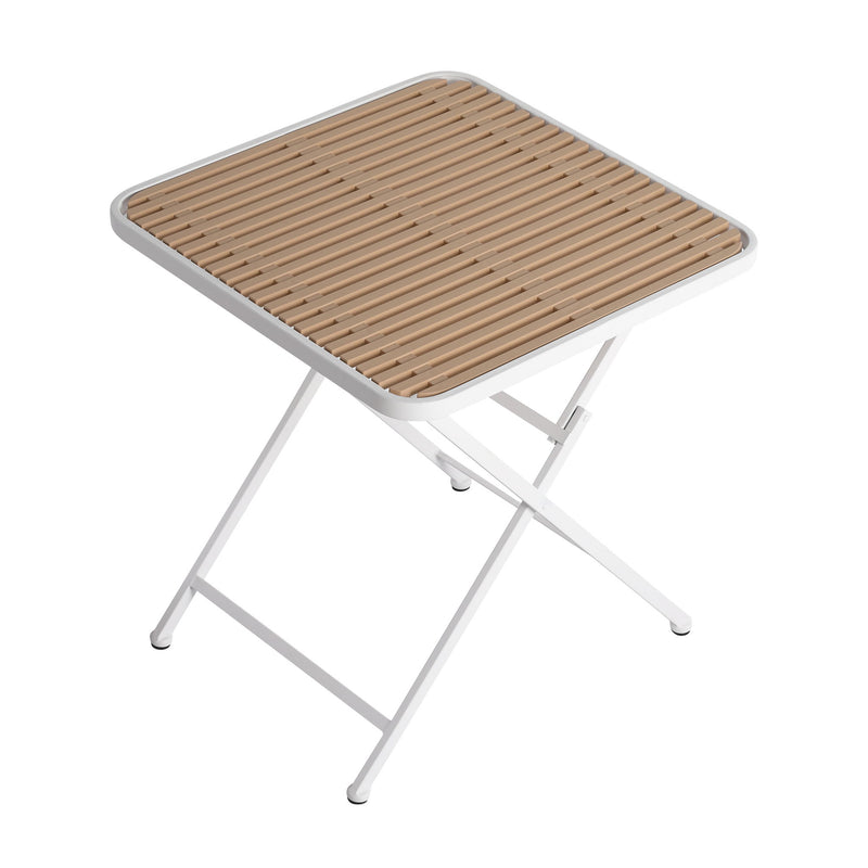4 Piece Set Of Modern Color Block Designed Single Chairs With Folding Square Table