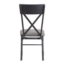 Edina - Side Chair (Set of 2) - Gray Fabric, Oak & Sandy Black
