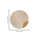 Rabbit - Washable Non - Slip Round Rug - Ivory / Light Brown