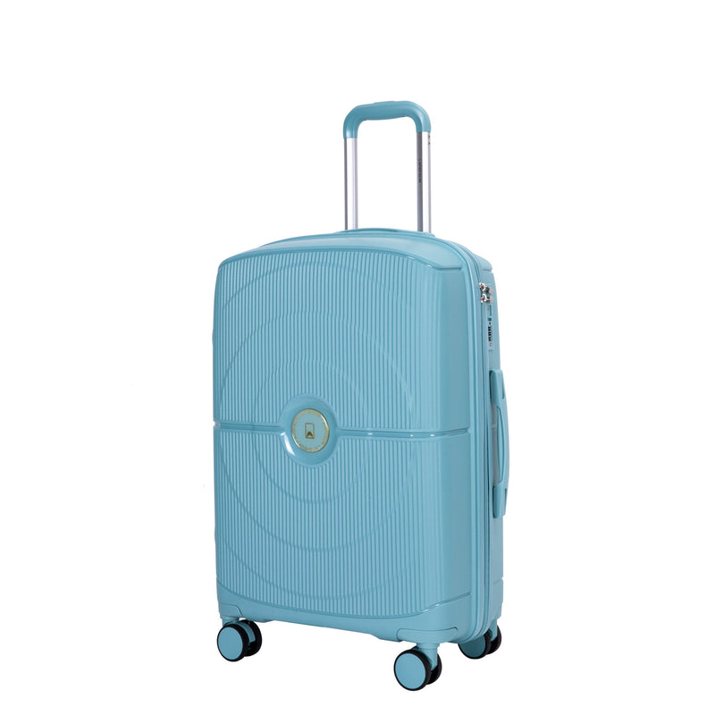 Hardshell Suitcase Double Spinner Wheels Pp Luggage Sets Lightweight Durable Suitcase With Tsa Lock, 3 Piece Set (20/24/28) - Dark Blue