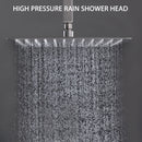 Luxury 12" Ceiling Mount Rainfall Shower System With Brass And Stainless Steel - Brushed Nickel