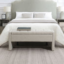 Modern Upholstered Large Bed End Bench With Storage