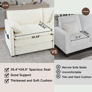 Modern Comfy Deep Seat Modular Sectional Sofa Cloud Couch With Ottoman