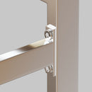 Modern Minimalist Rectangular Dining Table With Tempered Glass Top