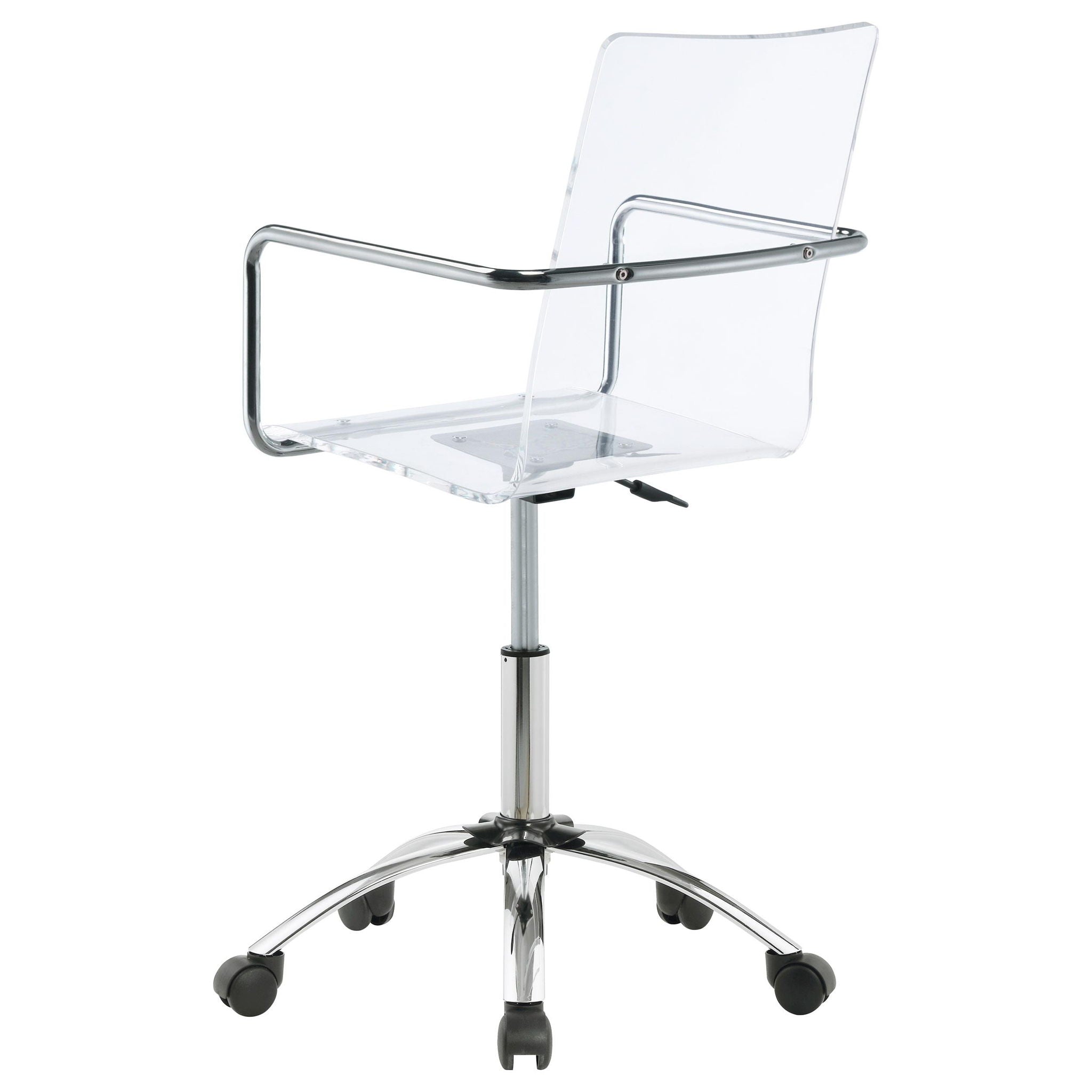 Amaturo Acrylic Adjustable Home Office Desk Chair Clear - Atlantic Fine Furniture Melbourne FL