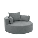 360° Swivel Accent Barrel Chair With 3 Removable Pillows For Living Room