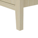 Hollowed Out Cabinet With 4 Doors, American Furniture, Suitable For Bedroom, Living Room, Study - Natural
