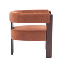 Modern Upholstered Accent Arm Chair With Barrel Back Design