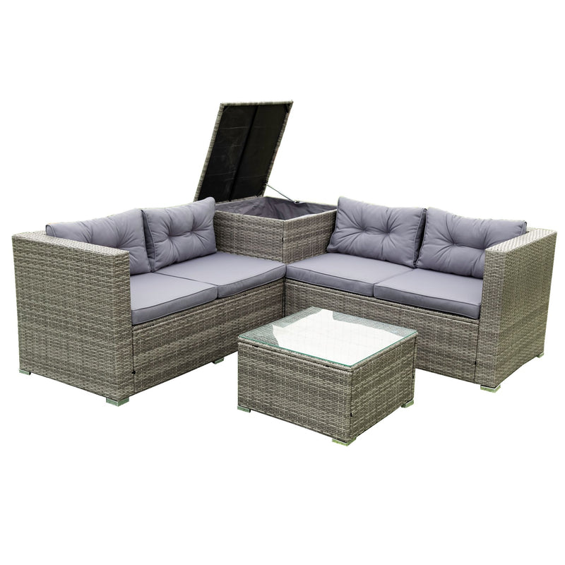 Outdoor sectional with storage for cushions best sale