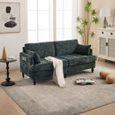 Chenille 2 Seater Sofa With LED Light, USB Charging Port, And Storage Bag