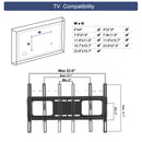 Rustic Brown TV Console With Push-To-Open Storage Cabinet For TV, Wood & Glass TV Stand For Living Room Bedroom - Rustic Brown