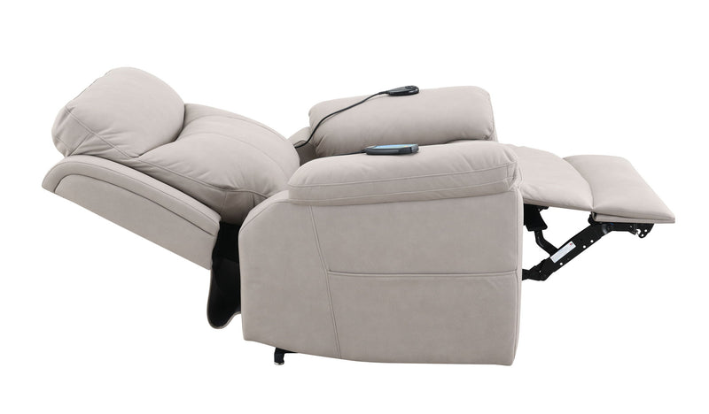 Chriki - Polished Microfiber Power Motion Recliner With Lift Heating Massage Chair